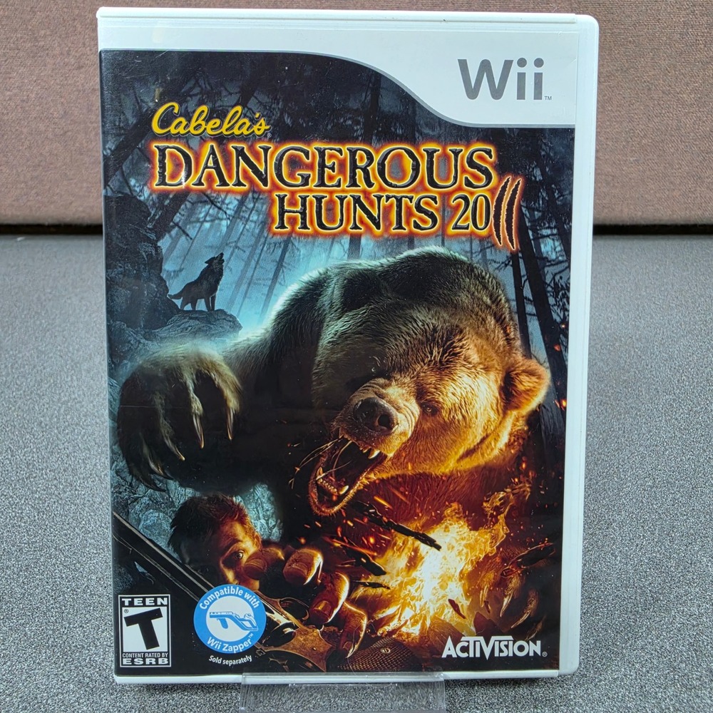 Activision Cabelas Dangerous Hunts 2011 Wii NTSC White Excellent Complete CIB